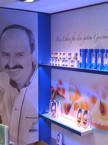 Warenpräsentationssystem in der Kochschule von Johann Lafer in Guldental