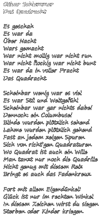 Oskar Schlemmer - Das Quadrat